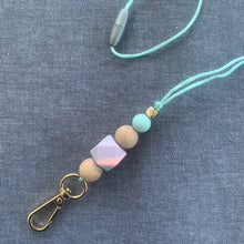 Load image into Gallery viewer, Pastel Rainbow Beaded Lanyard or Keychain

