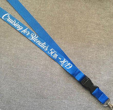 Load image into Gallery viewer, Personalised Blue Lanyard
